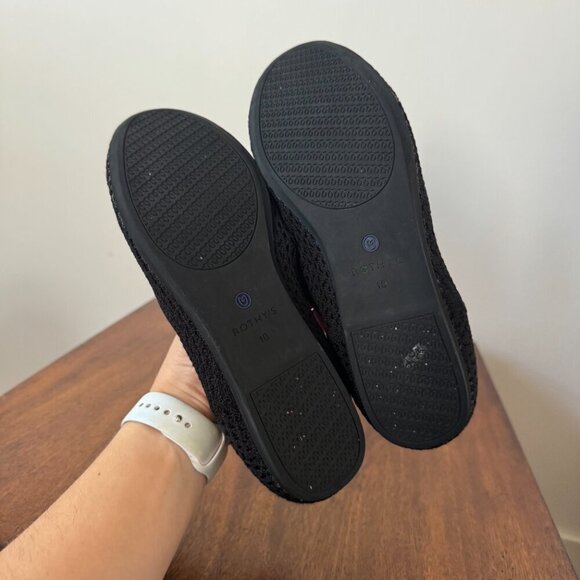 Rothy's The Loafer Black Honeycomb Knit Fabric Round Toe - Picture 10 of 13